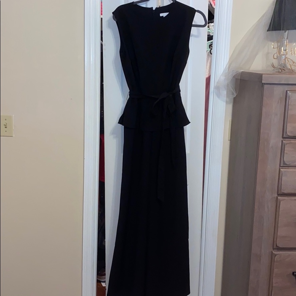 Black peplum jumpsuit!